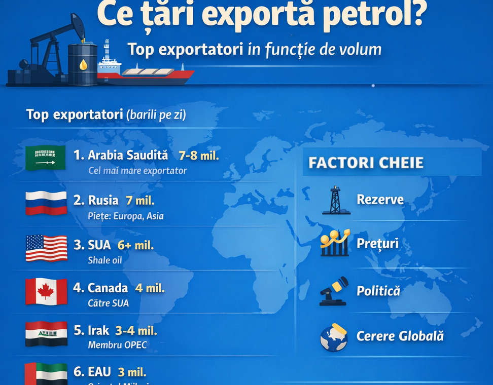 tari care exporta petrol